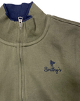 Smithy's army green men's full zip sweatshirt