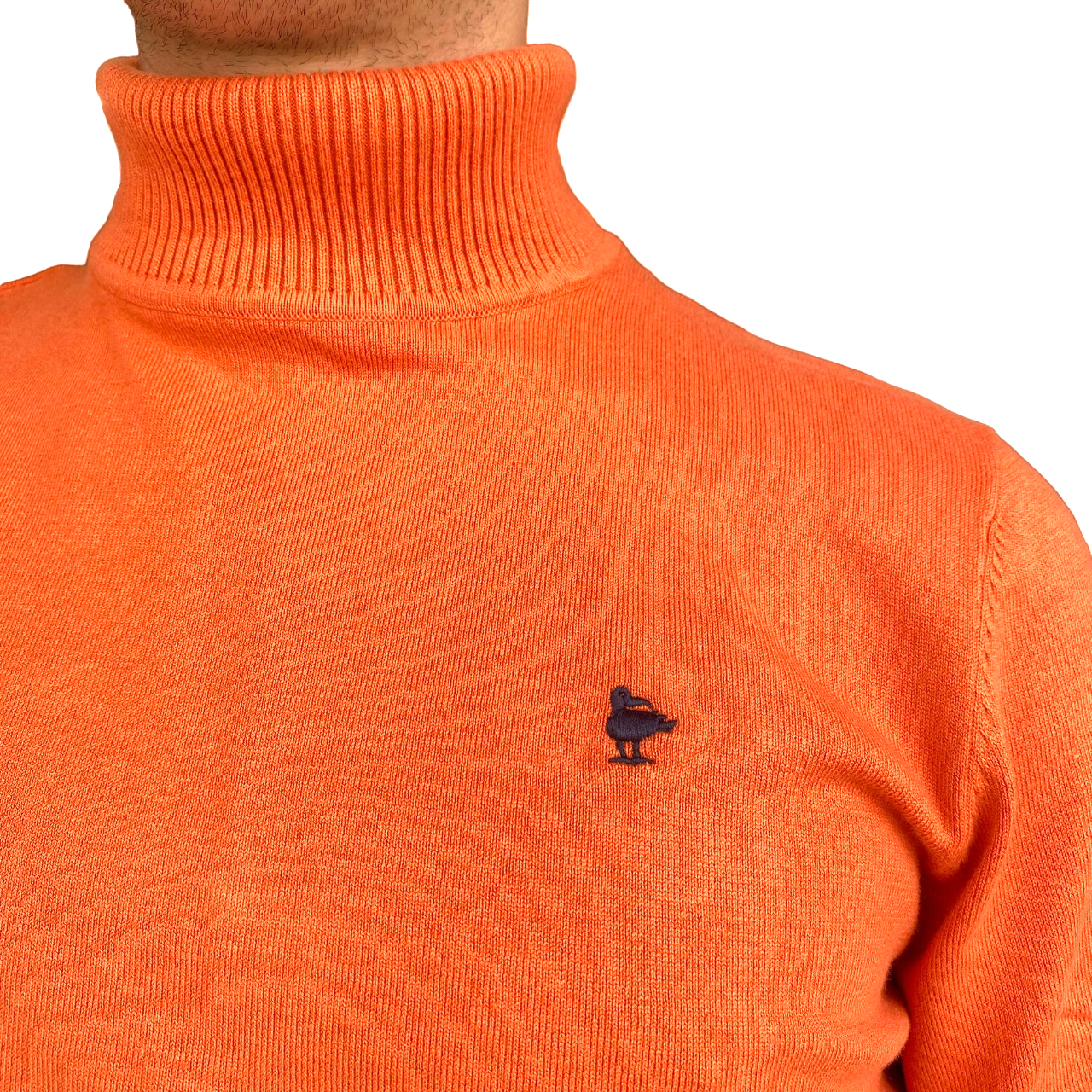 Smithy&#39;s pumpkin men&#39;s turtleneck sweater