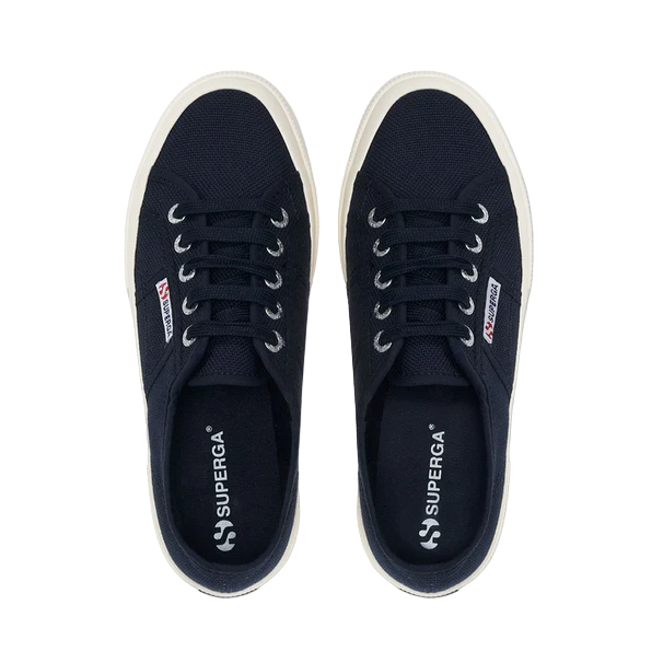 Sneakers Superga 2750 Cotu Classic S000010 933 in tela blu, scarpe casual unisex stile italiano