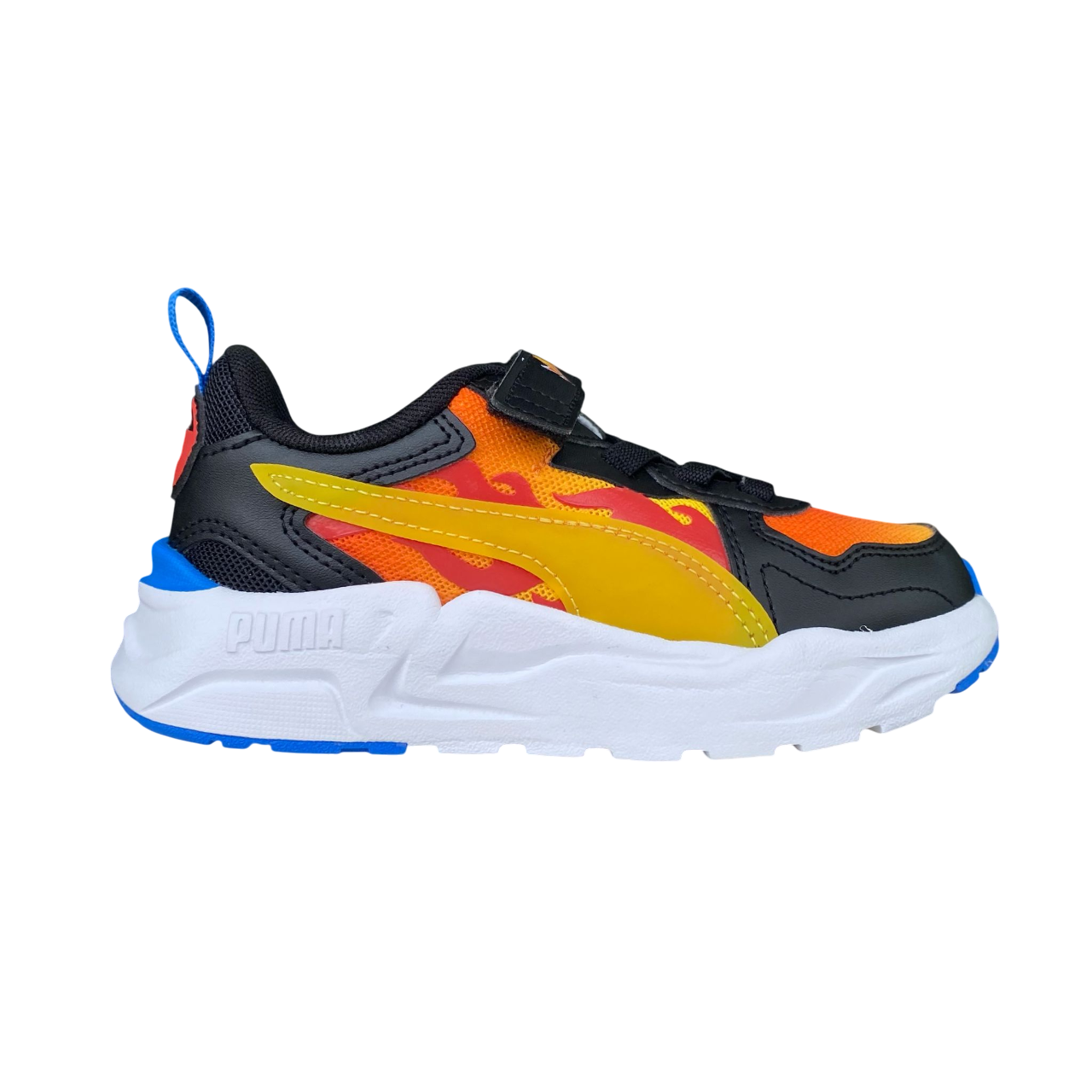 Sportiamo_Puma scarpa da ginnastica junior Trinity Lite Hot Weels 401407-01 nero-acero-fuoco