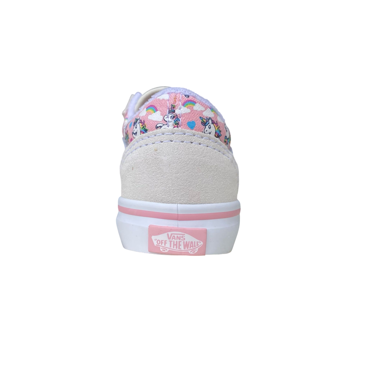 Sportiamo_Vans scarpa sneakers da bambina con velcro Old Skool V Ballet Skaticorn Marshmal VN0009RCCY71 bianco-rosa4