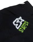 Starter short sleeve t-shirt for boys with 1240 black print