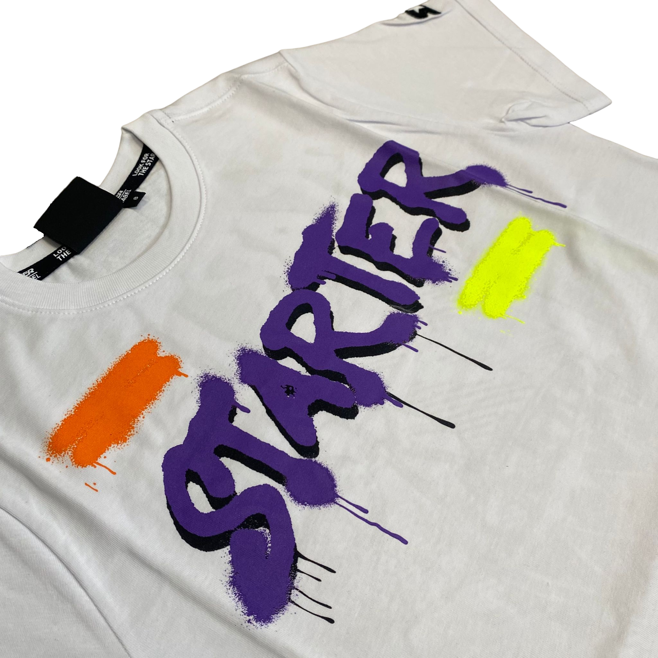 Starter short sleeve t-shirt for boys with print 1261 white