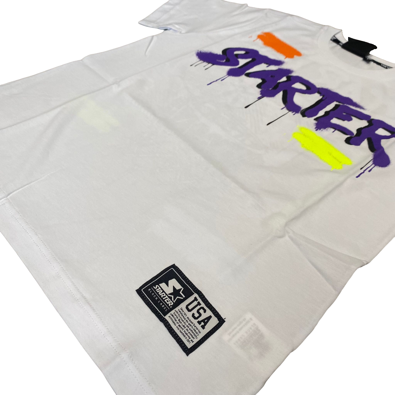 Starter short sleeve t-shirt for boys with print 1261 white