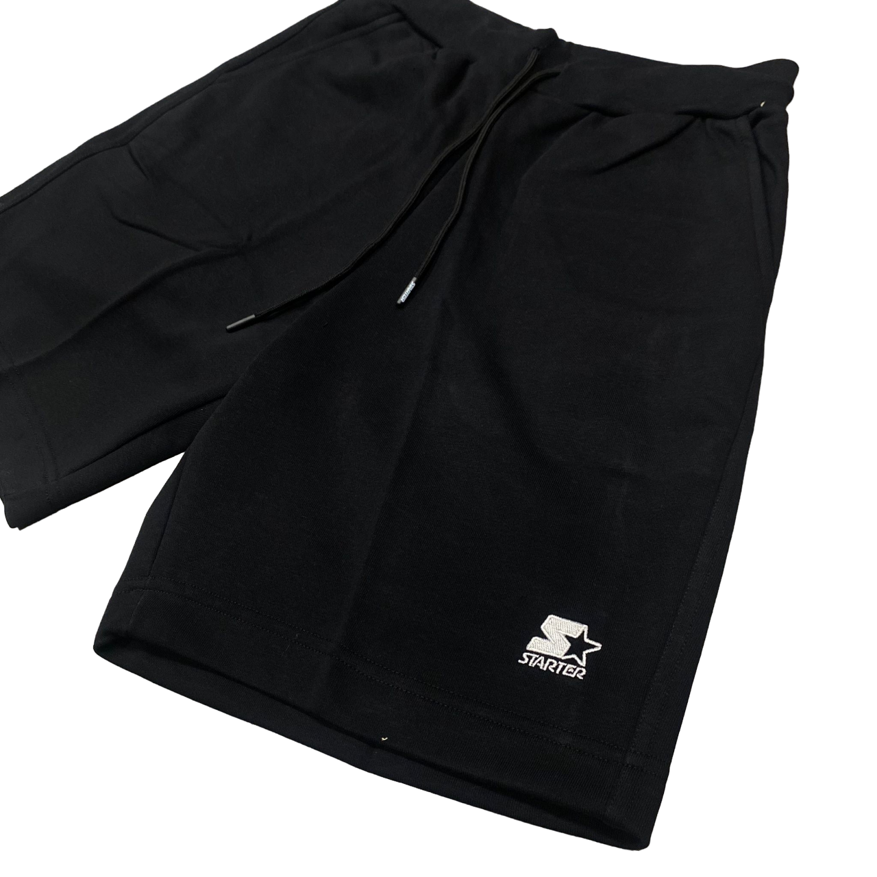 Starter pantaloncino sportivo da uomo in cotone con logo ricamato 74038 nero