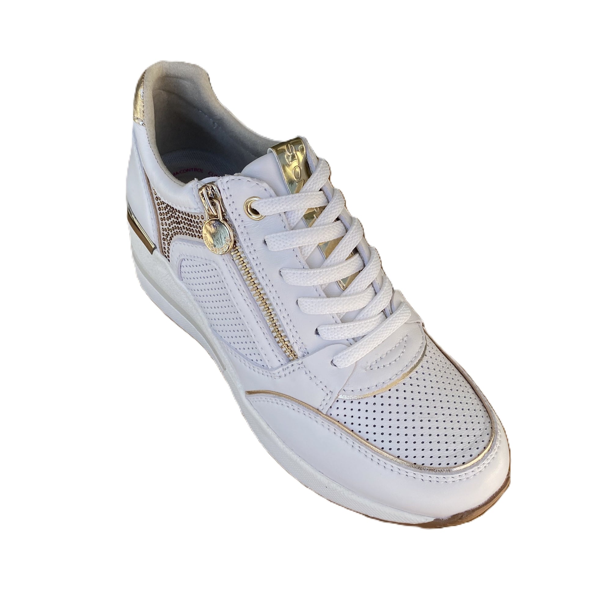 Stonefly scarpa sneakers da donna Mina nappa 222494 150 bianco