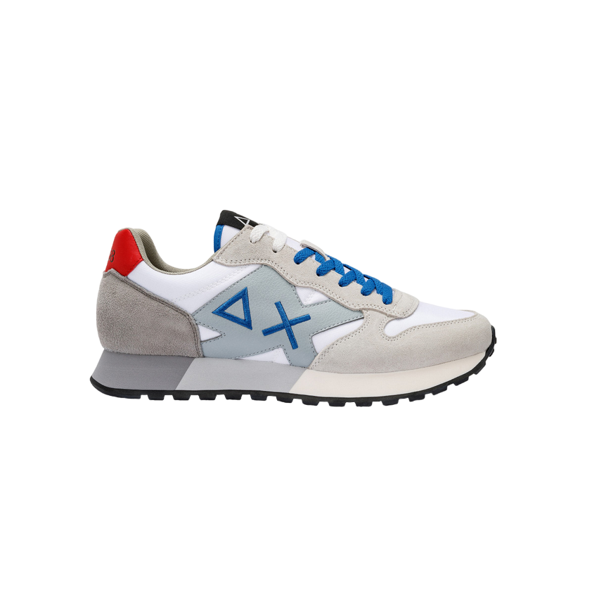 Sneakers Sun68 Jaki Solid Z34111 01 bianche da uomo, design minimalista italiano con dettagli raffinati