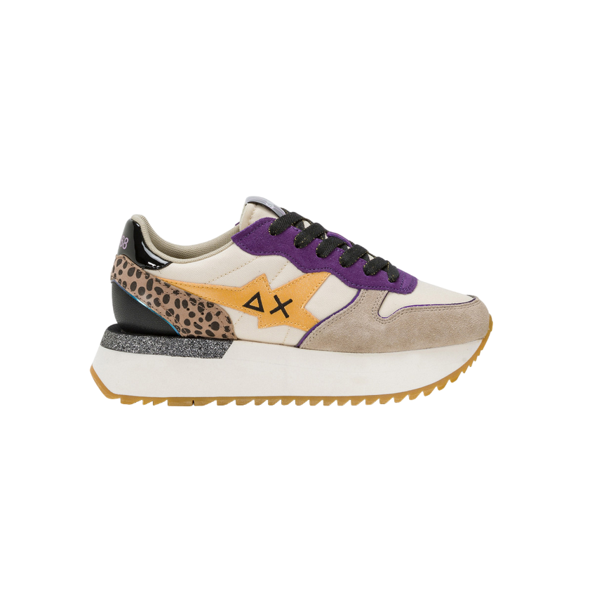 Sun68 scarpa sneakers da donna Big Stargirl Mix Z44218 31 bianco-panna