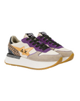 Sun68 scarpa sneakers da donna Big Stargirl Mix Z44218 31 bianco-panna