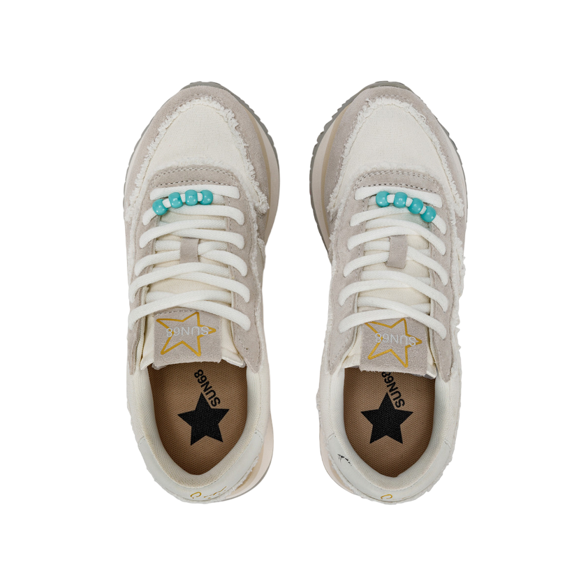 Sun68 Big Stargirl Z34216 31 cream white women&#39;s sneakers shoe