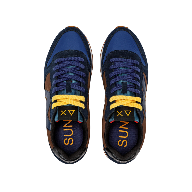Sun68 men&#39;s sneakers shoe Jaki Bicolor Z43114 0807 brown-blue