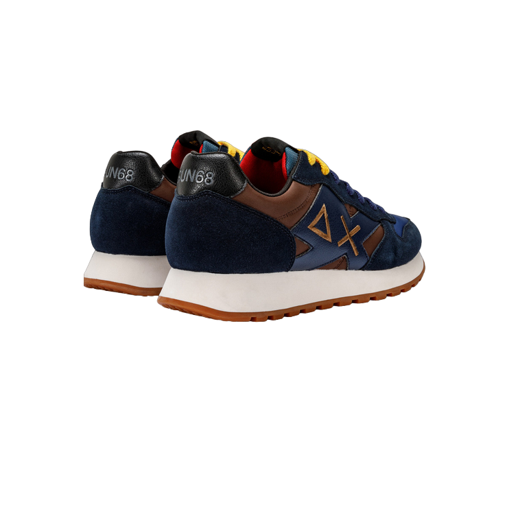 Sun68 men&#39;s sneakers shoe Jaki Bicolor Z43114 0807 brown-blue