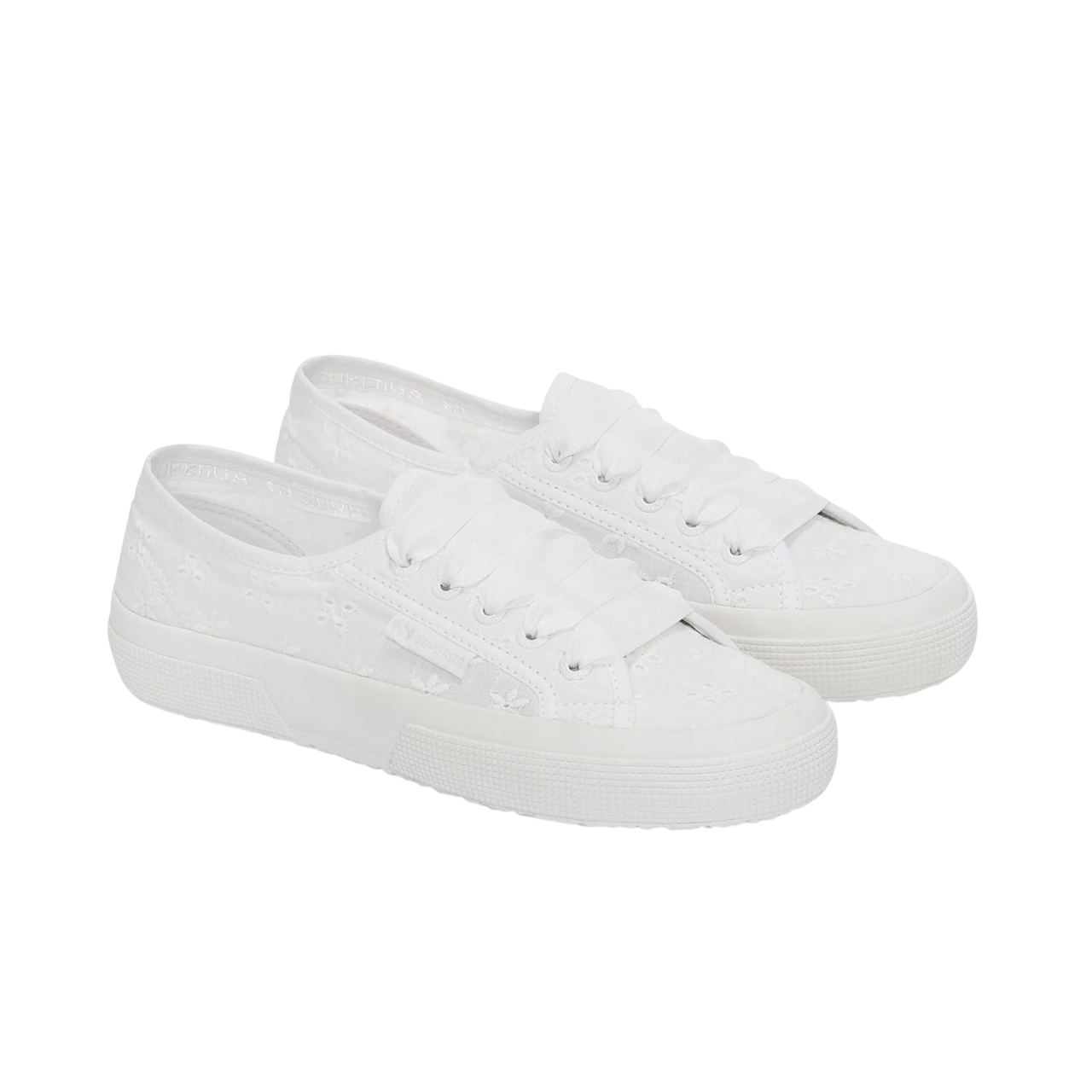 Superga scarpa sneakers da donna con tomaia in cotone Sangallo S5137JW A0A bianco