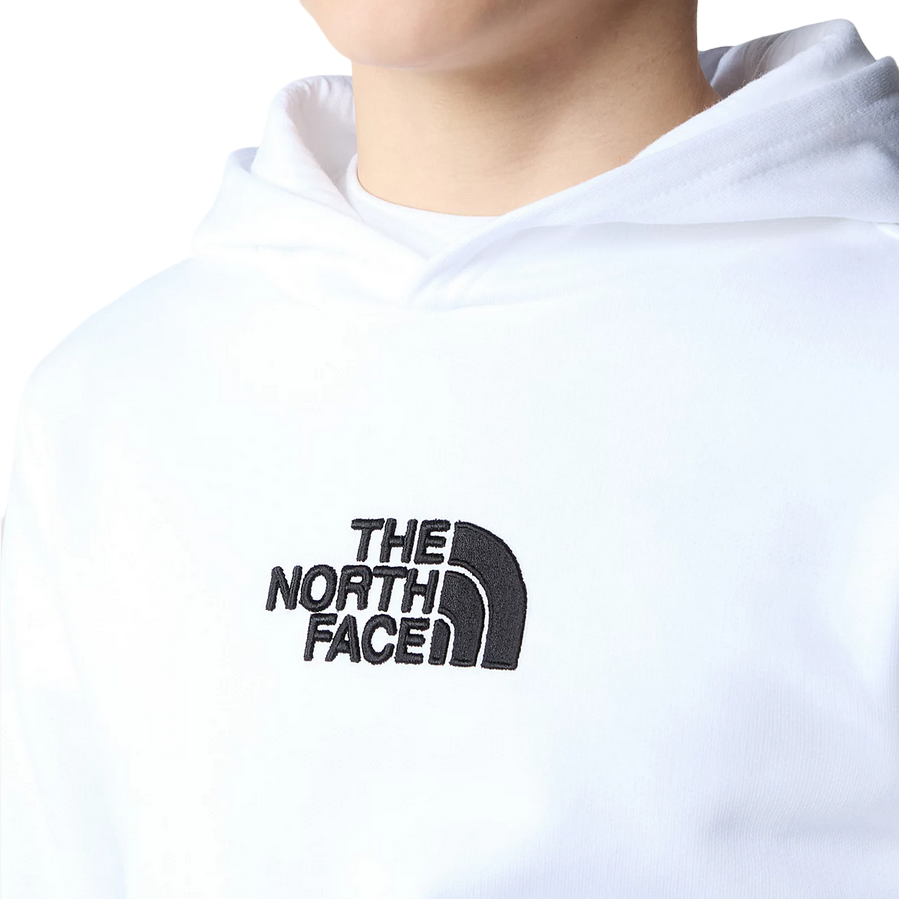The North Face felpa con cappuccio da ragazzo in cotone leggero NF0A89PRFN4 bianco