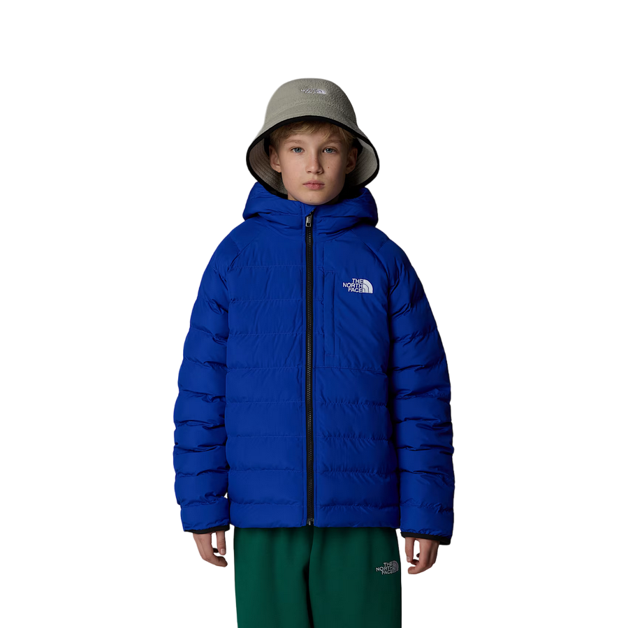 The North Face giubbotto reversibile da ragazzo con cappuccio Perrito NF0A88TWCZ6 blu