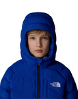 The North Face giubbotto reversibile da ragazzo con cappuccio Perrito NF0A88TWCZ6 blu