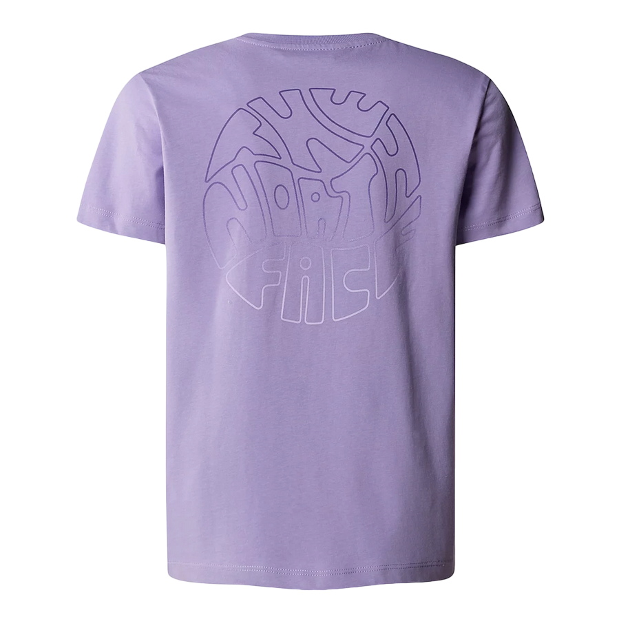 The North Face girls&#39; short sleeve t-shirt Relaxed Graphic NF0A87BCPJO1 purple