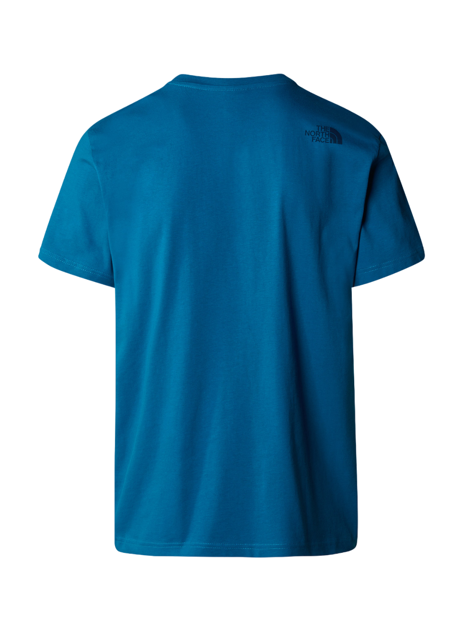 The North Face men&#39;s short sleeve t-shirt Mountain Line NF0A87NTRBI1 adriatic blue