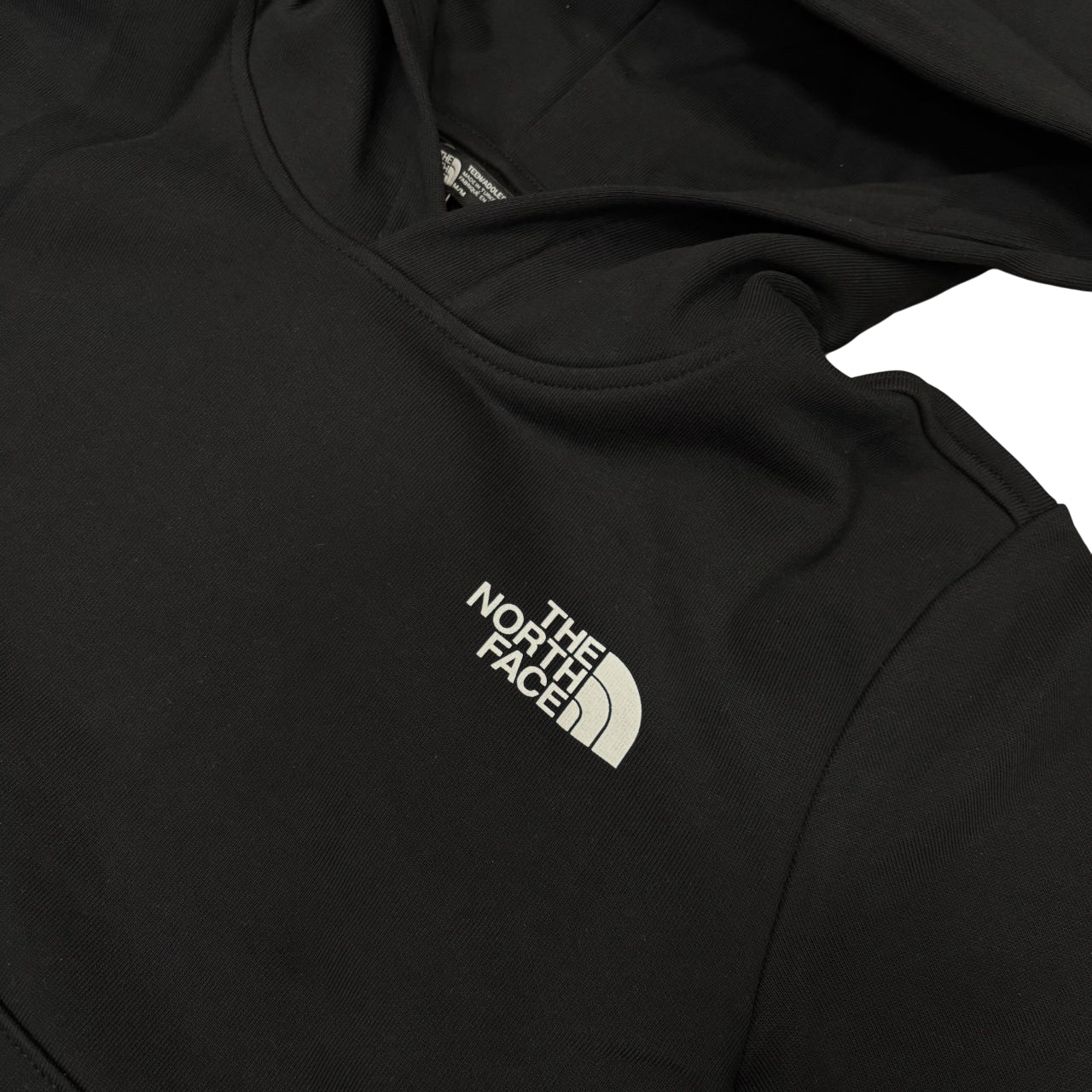 The North Face Felpa nera con Cappuccio Teen Blanca NF0A8JNFKY4 - Dettaglio Logo Frontale