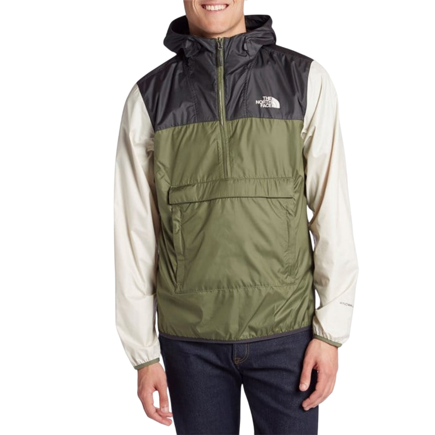 The North Face Giacca Anorak Faronak Uomo Nero-Verde NF0A3FZL3WQ - Vista Frontale Indossato