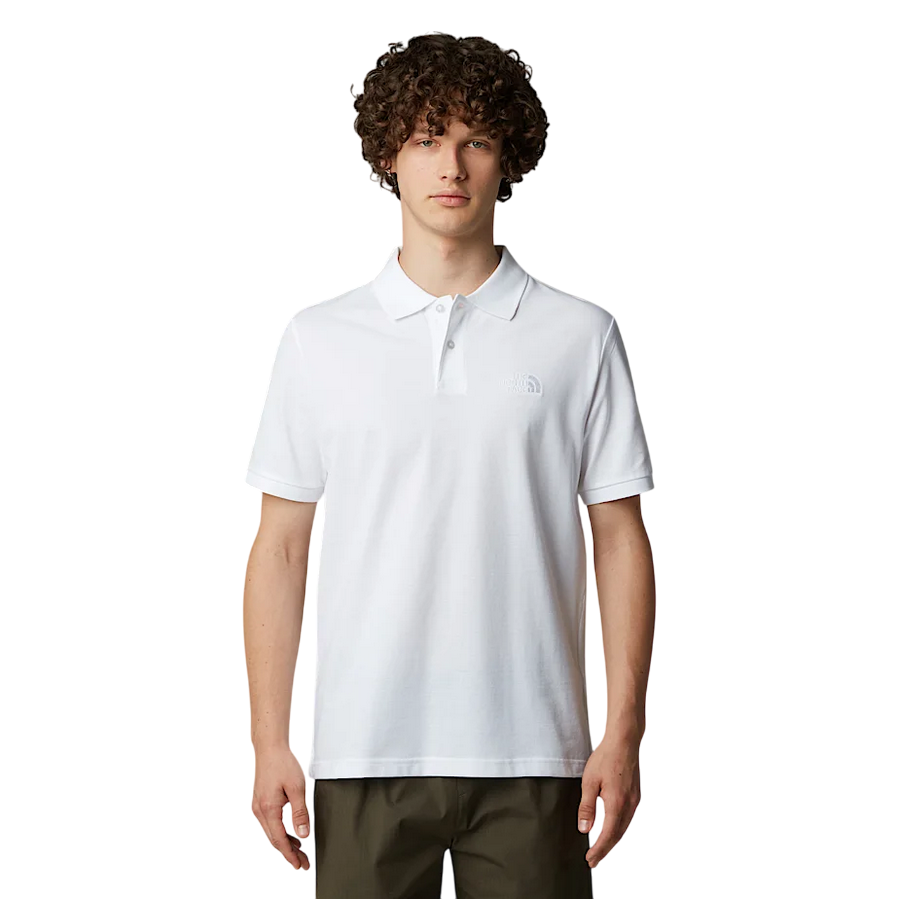 The North Face polo manica corta da uomo in cotone piquet Essential NF0A8C1PFN4 bianco