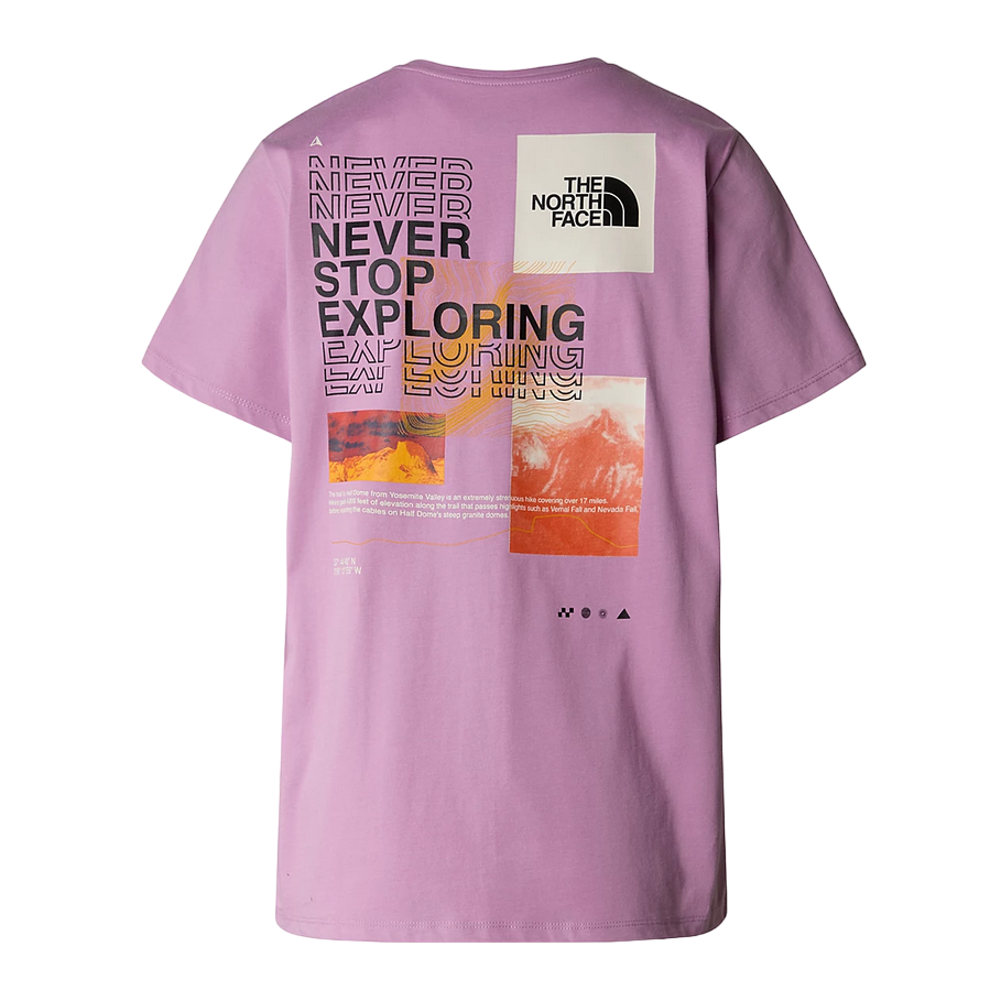 The north Face women&#39;s short sleeve t-shirt Foundation Mountain NF0A882VPO2 purple