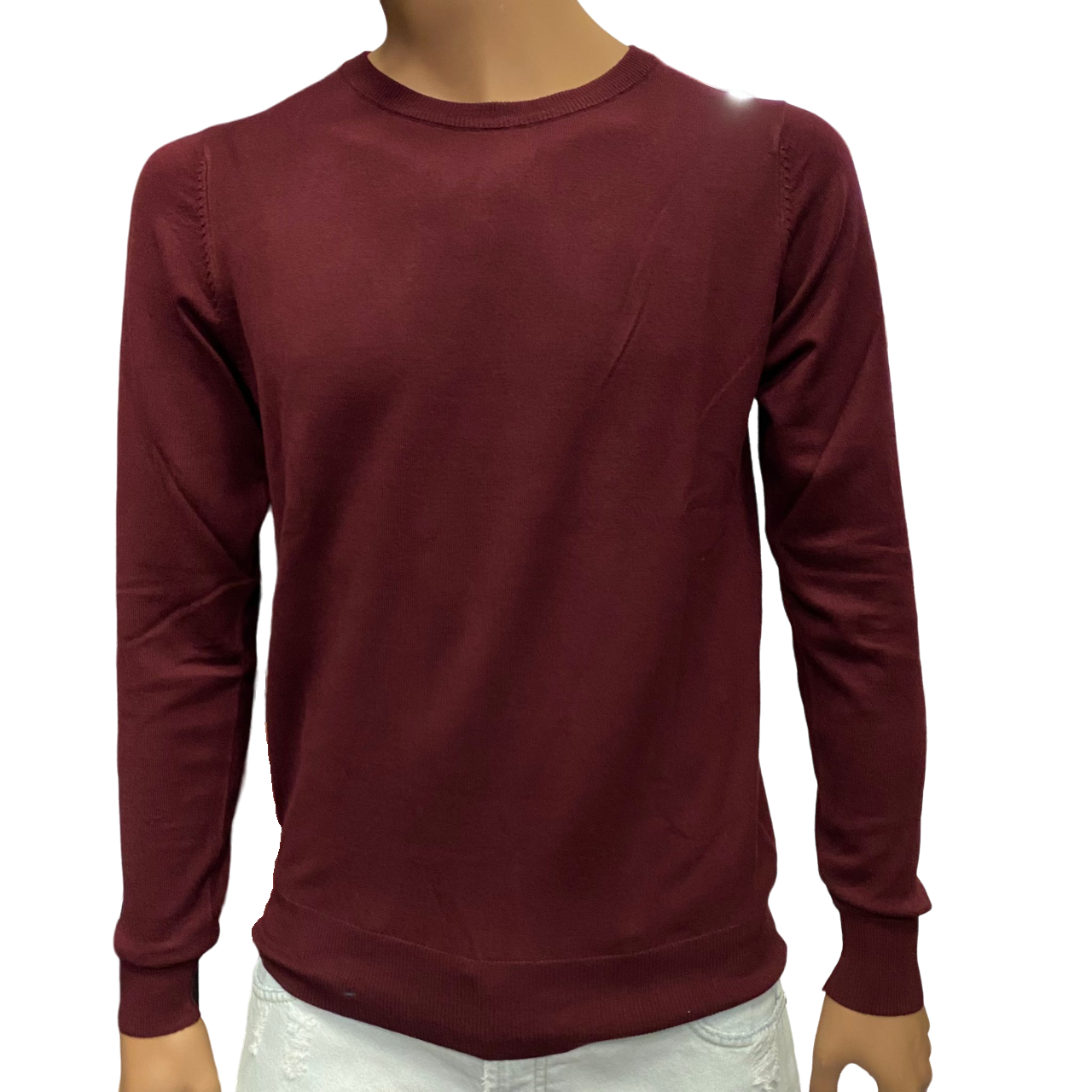 Trez maglia girocollo da uomo Manfred  M48501 167 bordò