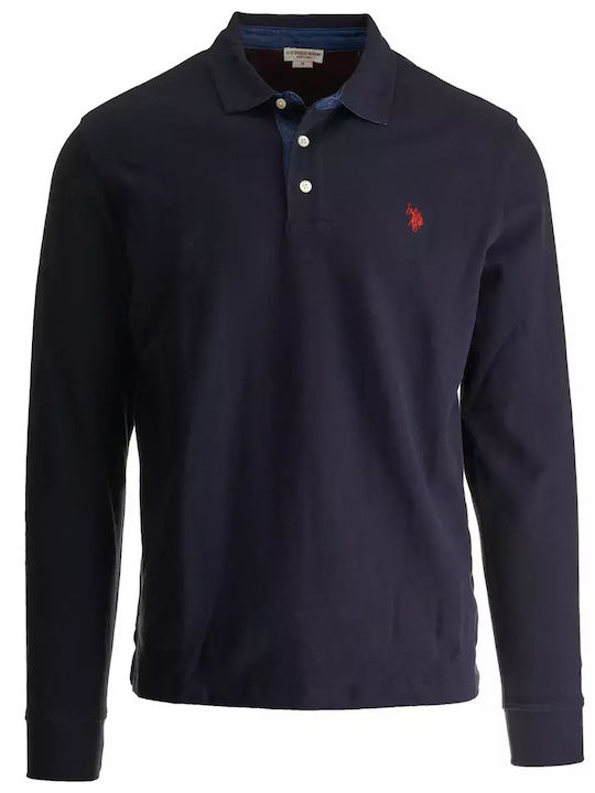 U.S. Polo Assn. Polo da uomo manica lunga Lyle 6323147773 179 blu