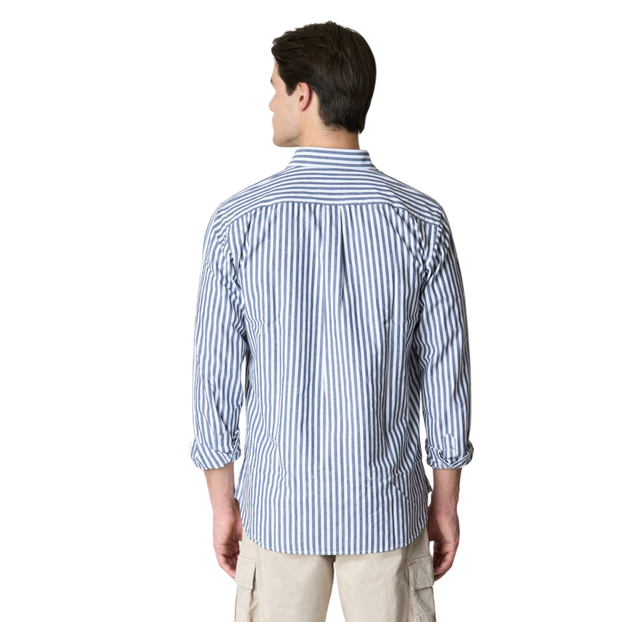 U.S. Polo Assn. Camicia Righe Manica Lunga Uomo US41104028 770 Bianco-Blu, vista posteriore