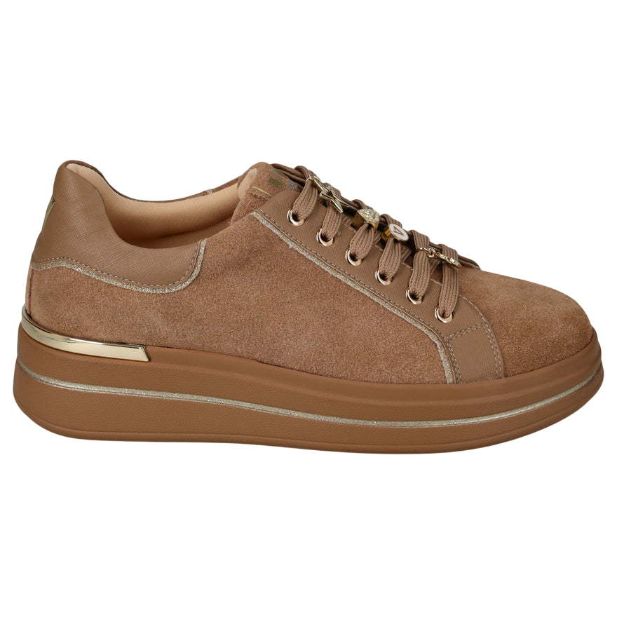 Valleverde 35480 Scarpe Donna Tortora - Sneakers Comode in Pelle con Design Elegante