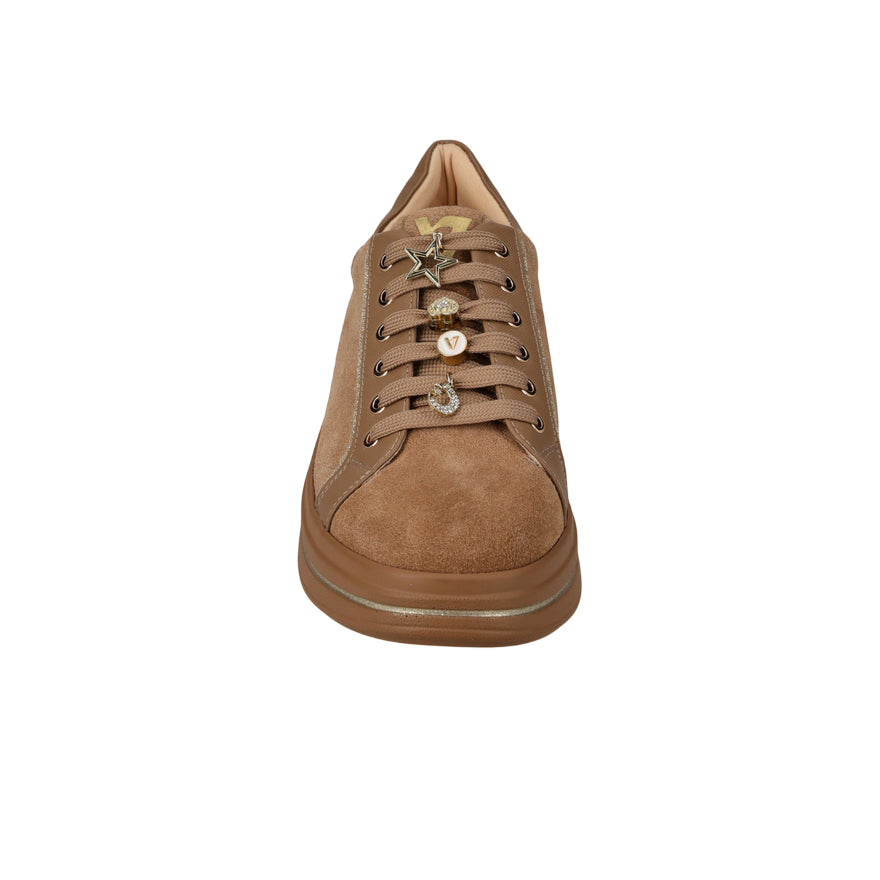 Valleverde 35480 Scarpe Donna Tortora - Sneakers Comode in Pelle con Design Elegante - fronte