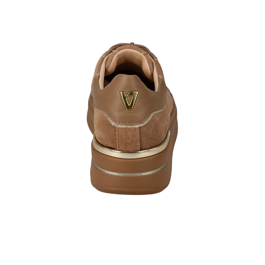 Valleverde 35480 Scarpe Donna Tortora - Sneakers Comode in Pelle con Design Elegante - retro