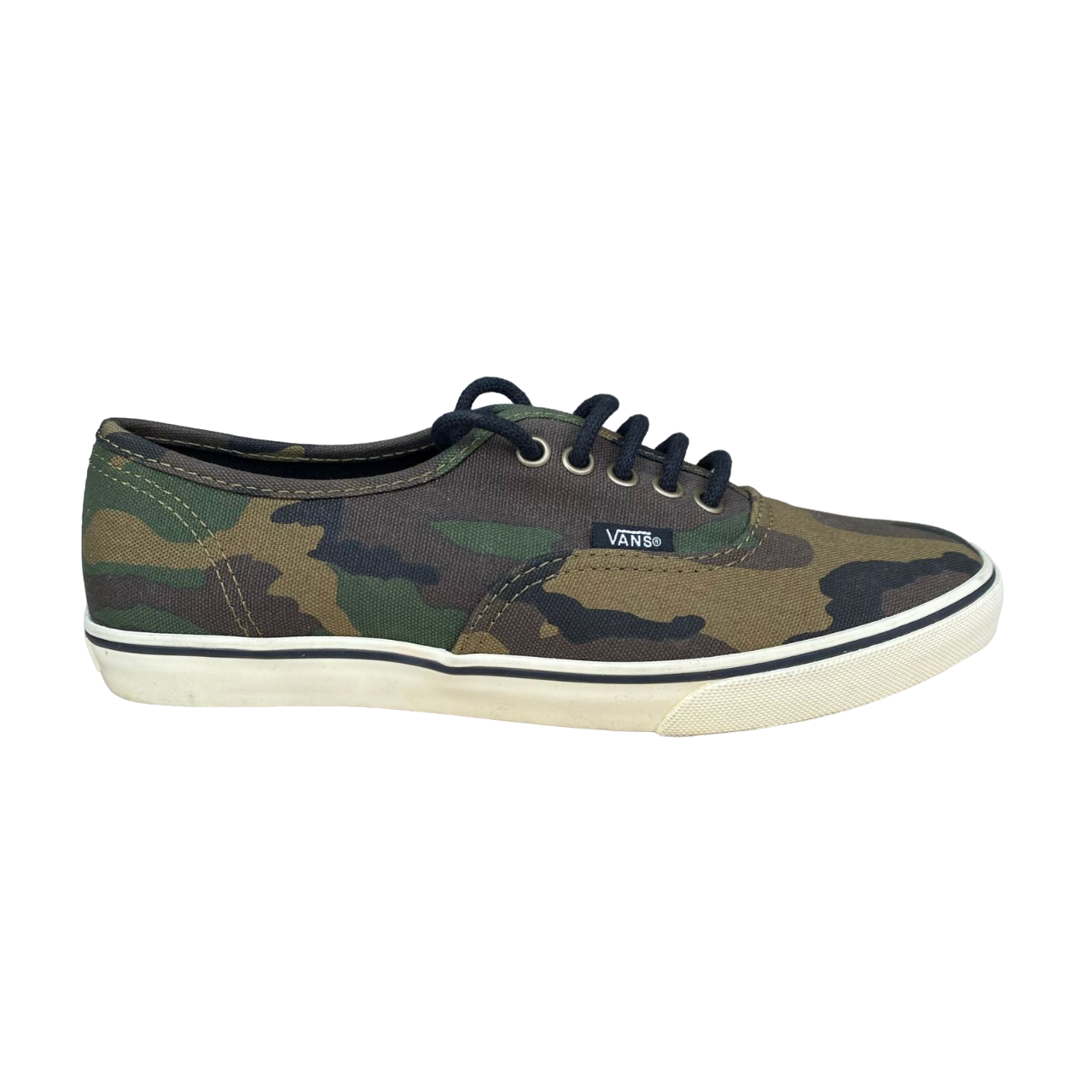 Vans Authentic Lo Pro oliva da donna, modello VN0T9NAT0 con profilo basso e suola in gomma waffle - esterna