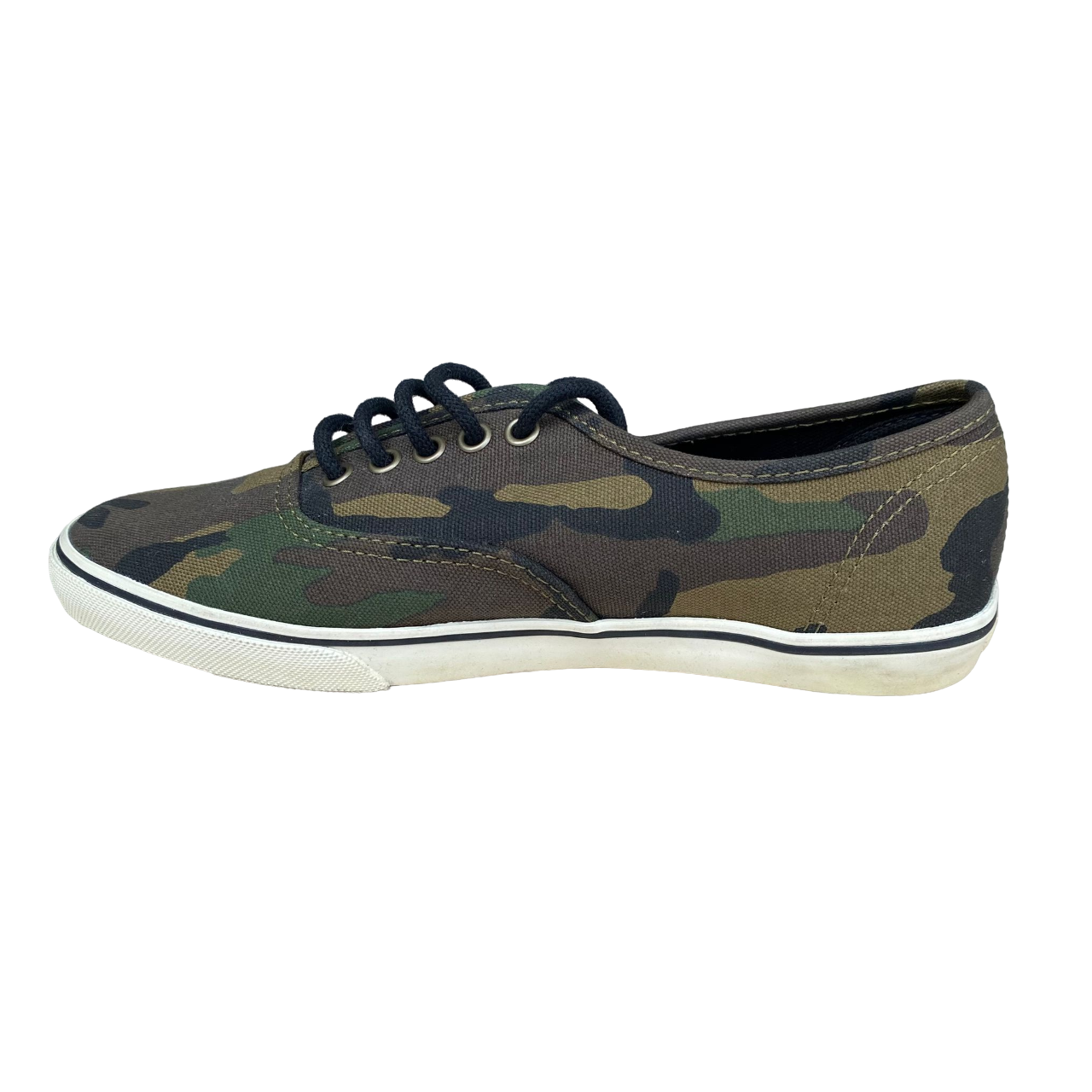 Vans Authentic Lo Pro oliva da donna, modello VN0T9NAT0 con profilo basso e suola in gomma waffle - interna