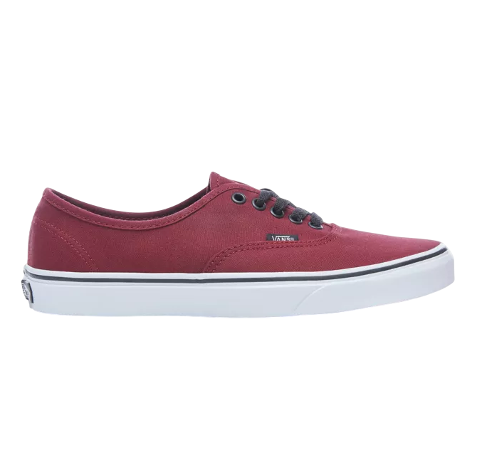 Sneakers Vans Authentic VN000QER5U8 bordò e nere unisex con suola in gomma vulcanizzata e design classico bicolore - esterna