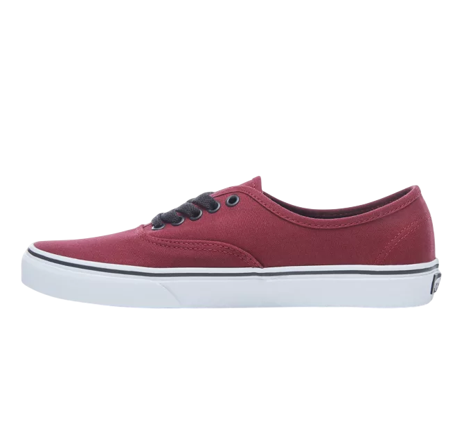Sneakers Vans Authentic VN000QER5U8 bordò e nere unisex con suola in gomma vulcanizzata e design classico bicolore - interna