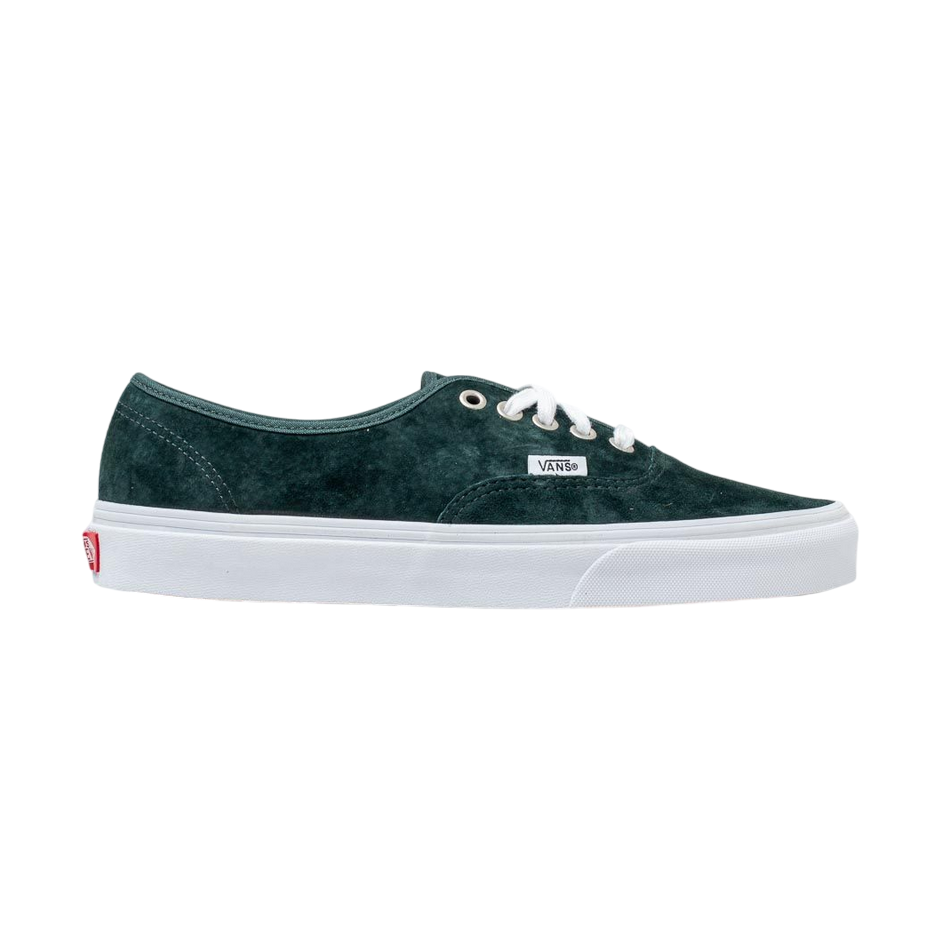 Sneakers Vans Authentic VN0A38EMU5J verde abete da donna in pelle scamosciata con suola in gomma vulcanizzata e design premium - esterno