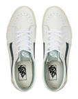 Vans adult leather sneakers shoe Sk8-Low Premium VN000BVX2LN1 white-green