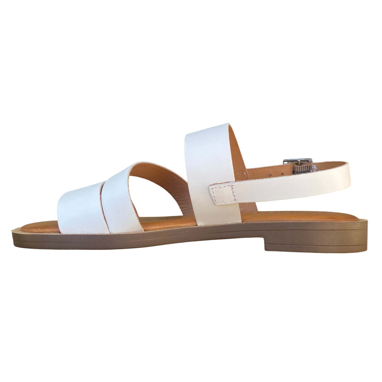 Sandalo da donna Vueva WD-425R03WHT bianco con tacco basso, vista laterale interna