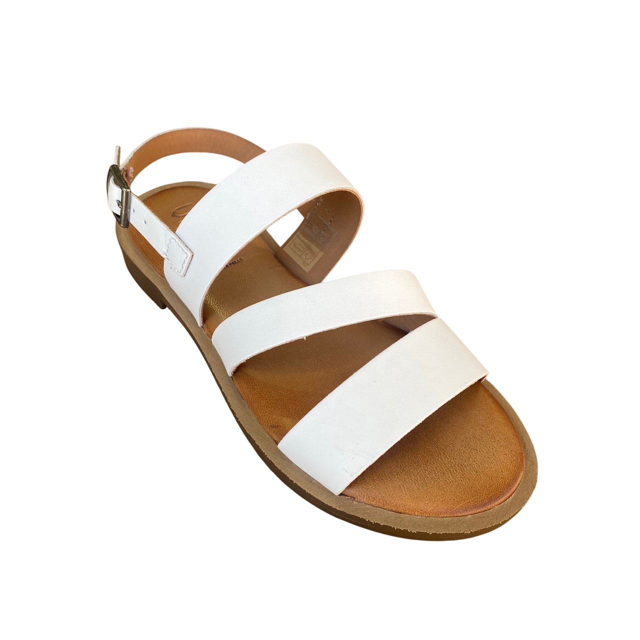 Sandalo da donna Vueva WD-425R03WHT bianco con tacco basso, vista dall'alto