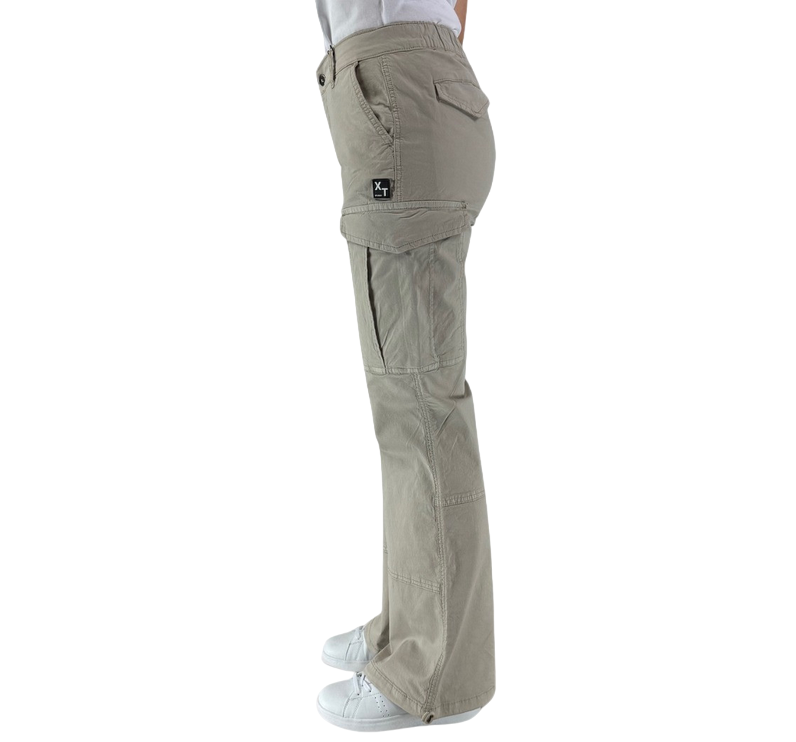 XT Studio Flare cargo trousers X124SVC008W40101-147 beige