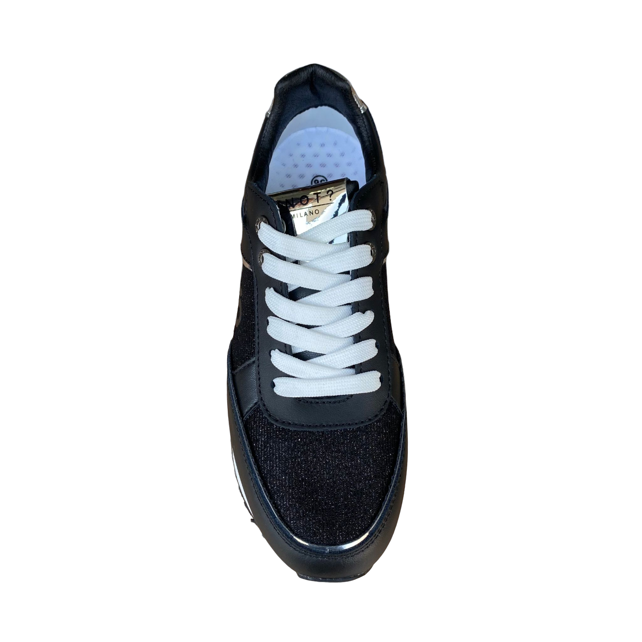 YNot women&#39;s sneakers shoe with wedge YNI3510 01 black-silver