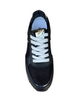 YNot women's sneakers shoe with wedge YNI3510 01 black-silver