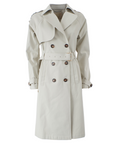 Yes Zee Trench da donna doppiopetto con cintura O402 KZ00 ecru