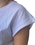 Yes Zee women's short sleeve t-shirt with print 1442 T239/LU02 0127 white