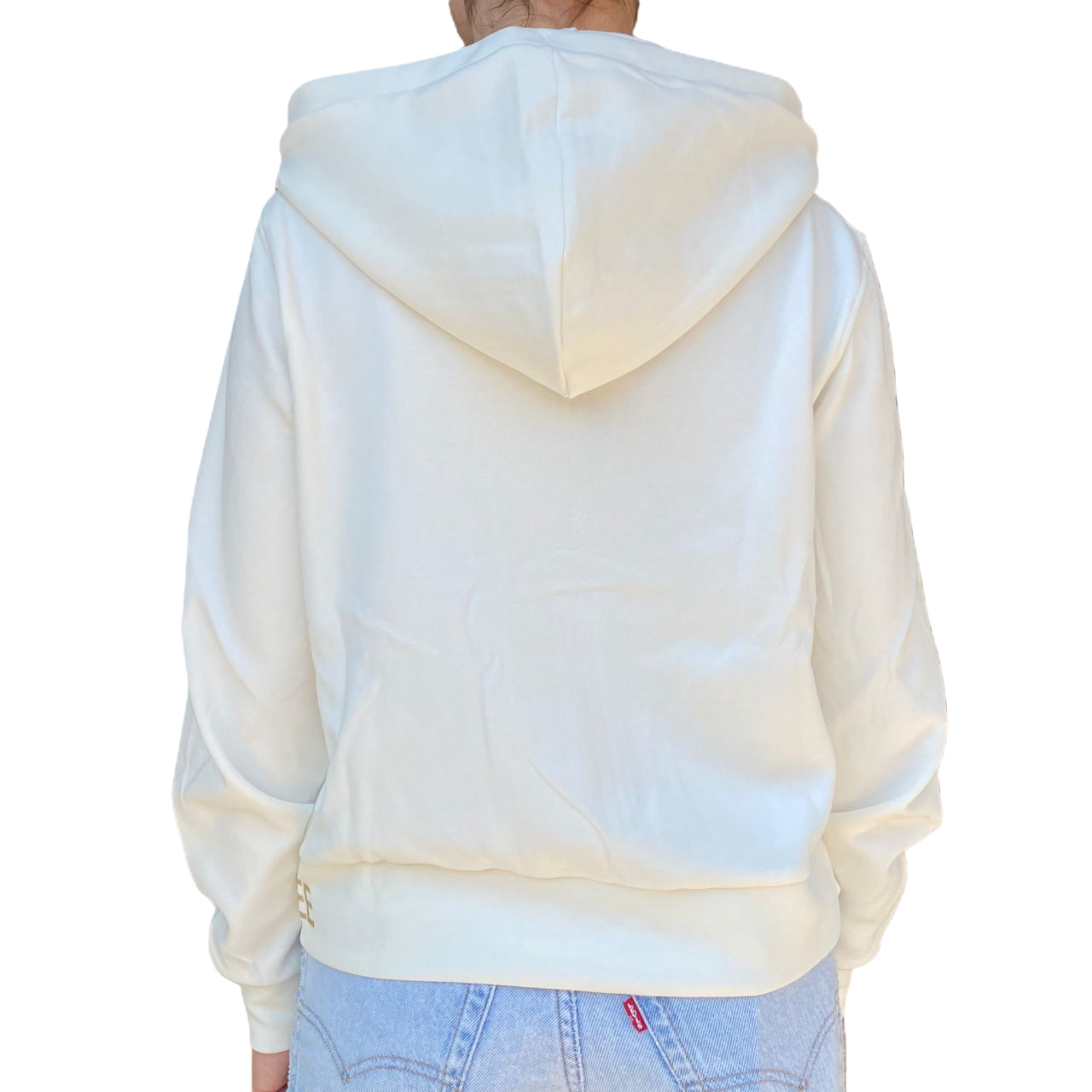 Yes Zee Felpa Donna Full zip In Punto Milano Cappuccio 1116 F001 0157 avorio - Vista Posteriore