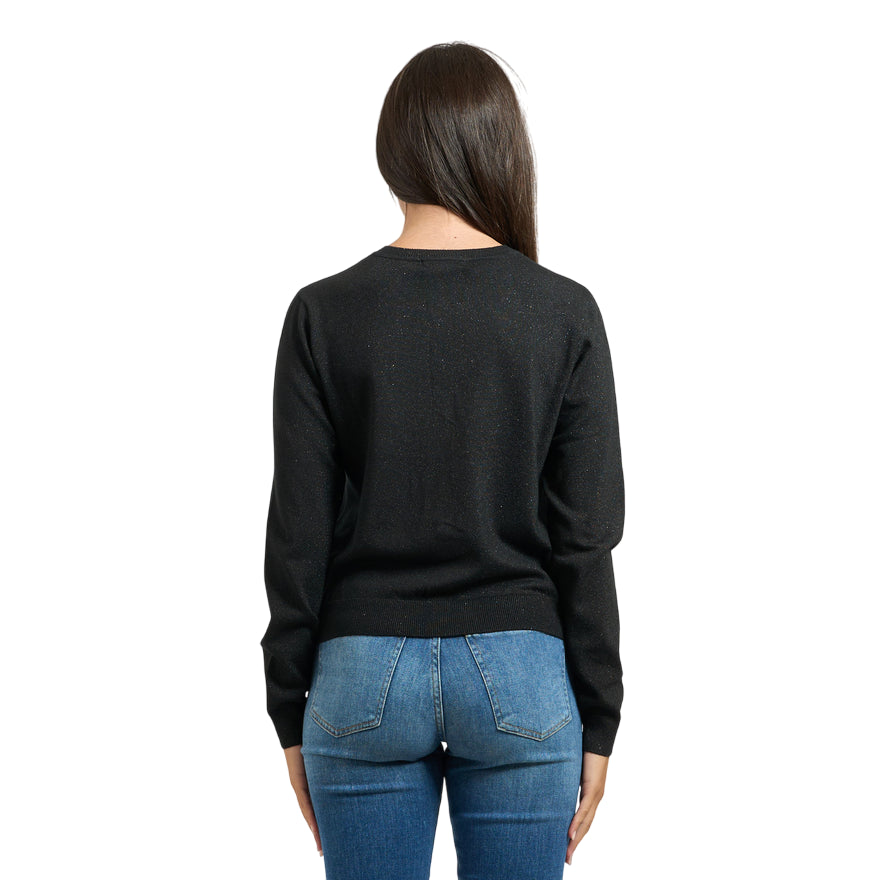 Yes Zee Maglia Cardigan 1039 M001 0801 Nero - posteriore