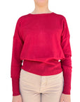 Yes Zee Maglia Donna 1043 M051 RU00 0562 Rosso - Vista Frontale