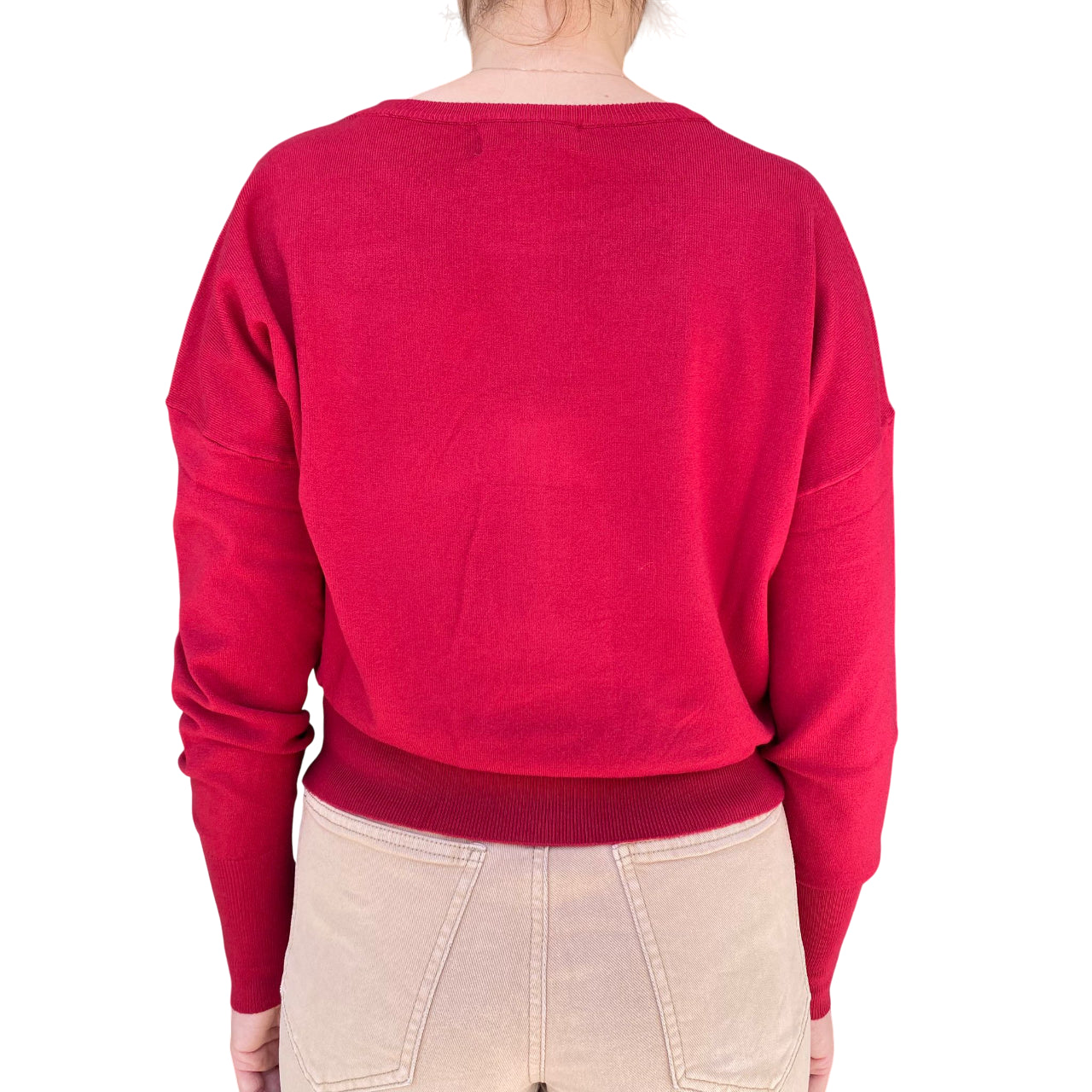 Yes Zee Maglia Donna 1043 M051 RU00 0562 Rosso - Vista Posteriore