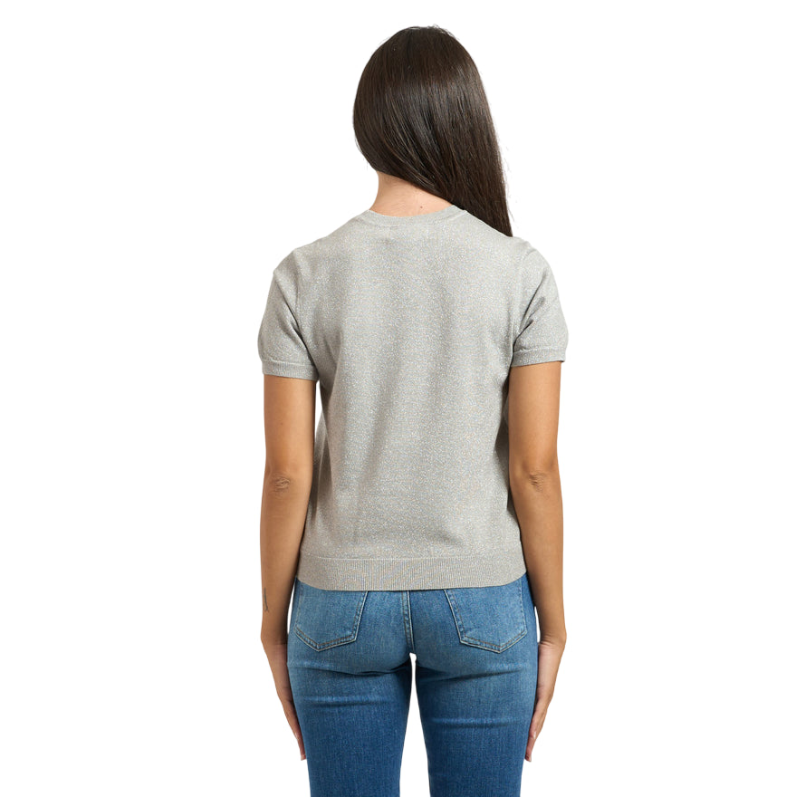 Yes Zee Maglia a Manica Corta 1040 M101 0819 Grigio - posteriore